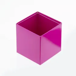 Cube/Truffle Box Folding Base; Pink
